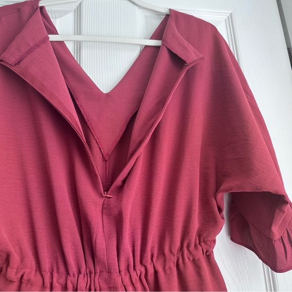 Burgundy Ruffle Romper - Picture 6 of 6